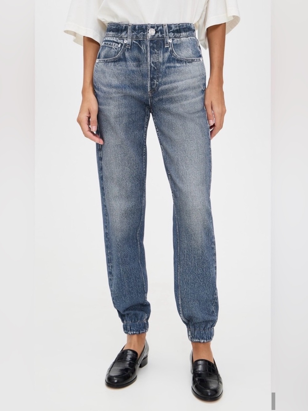 rag & bone Blue Miramar Jogger Sweatpants Printed Jeans Size S